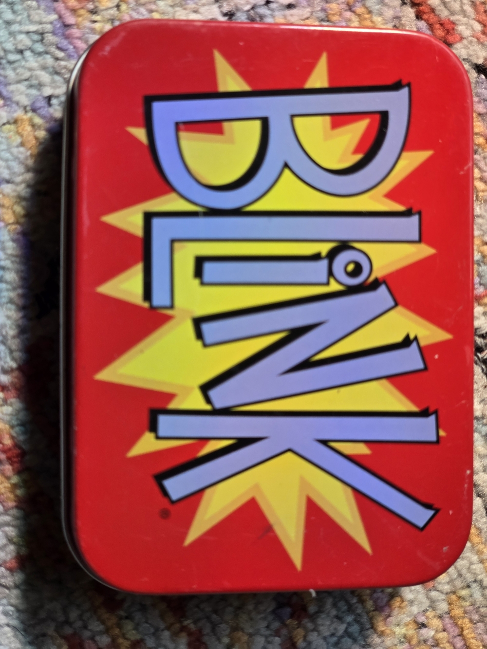 Mattel Blink Game Red Yellow Blue Tin Case